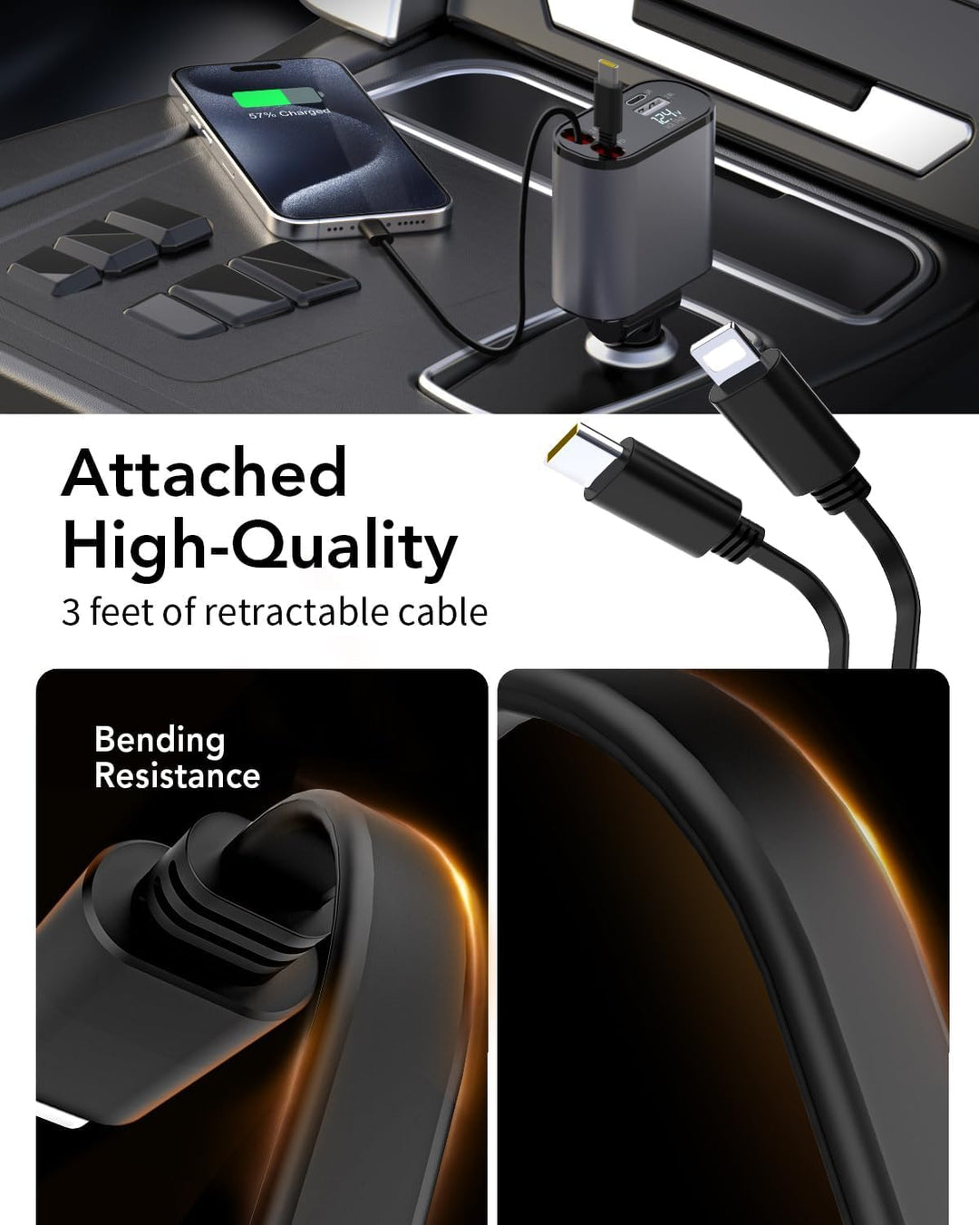4IN 1 Retractable Fast Charger