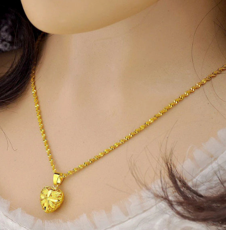 Gold Aura Heart Necklace