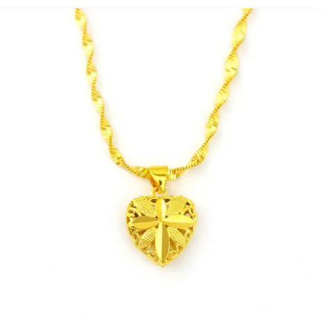 Gold Aura Heart Necklace