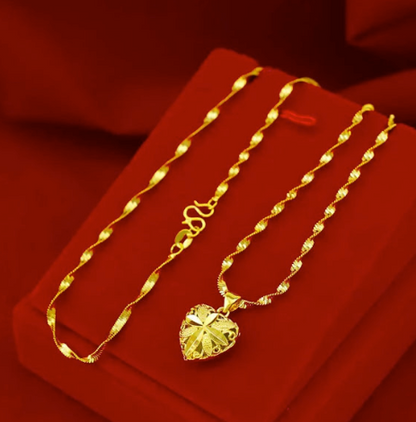 Gold Aura Heart Necklace