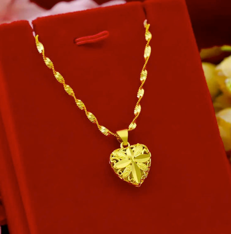 Gold Aura Heart Necklace