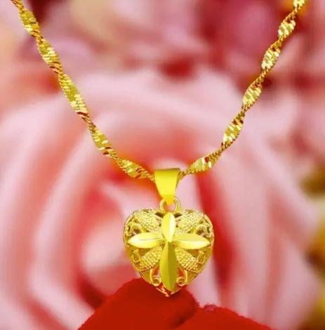 Gold Aura Heart Necklace