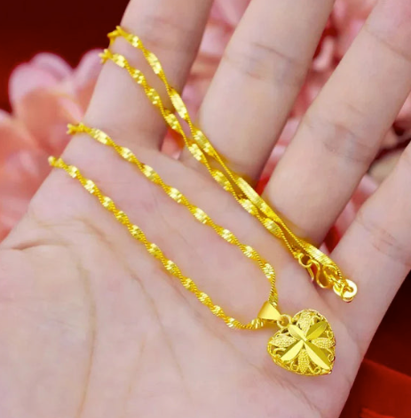 Gold Aura Heart Necklace