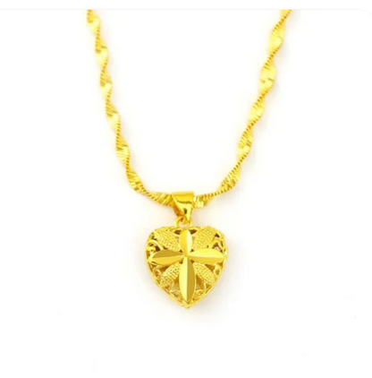 Gold Aura Heart Necklace
